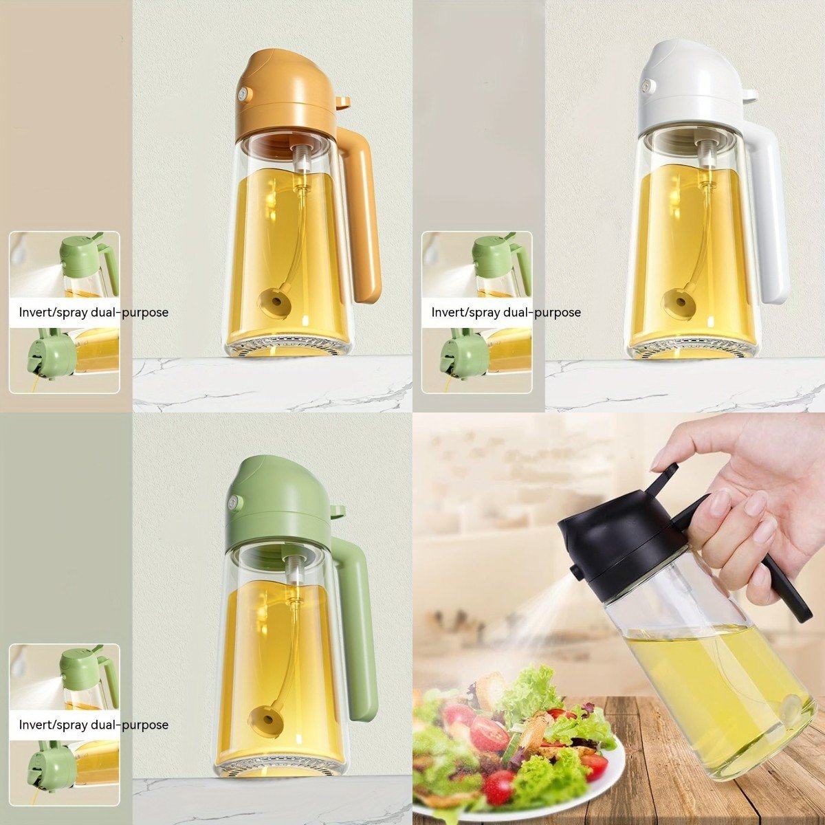 HOT SALE2 in 1 Glass Oil Sprayer & Dispenser(Buy 2 Get 10% OFF)