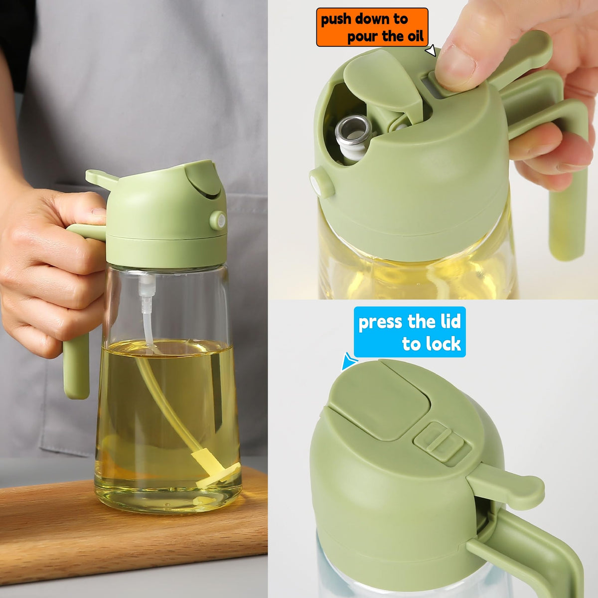 HOT SALE2 in 1 Glass Oil Sprayer & Dispenser(Buy 2 Get 10% OFF)