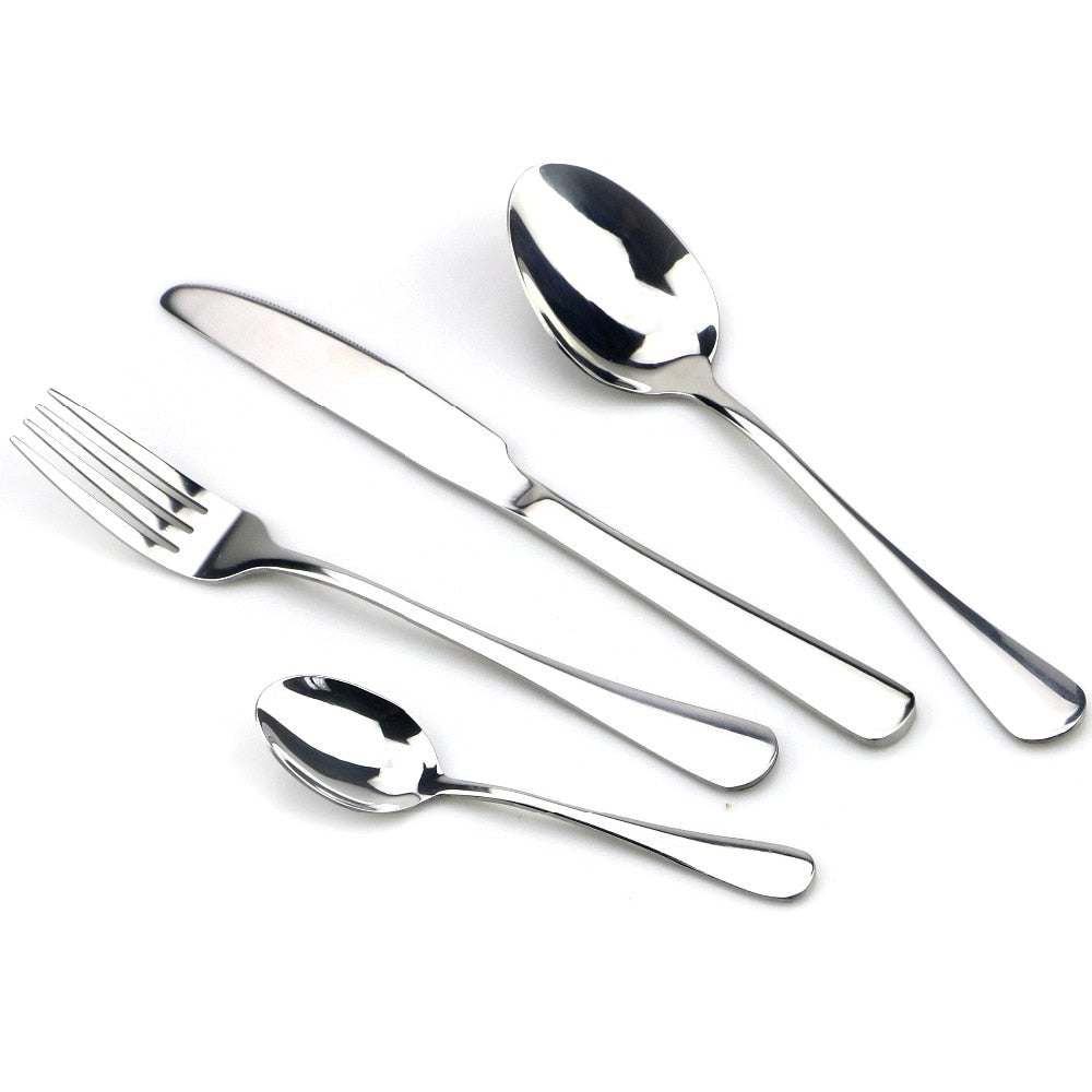 Dinnerware Set Colorful Rainbow Knife Fork Teaspoon Dishwasher Safe
